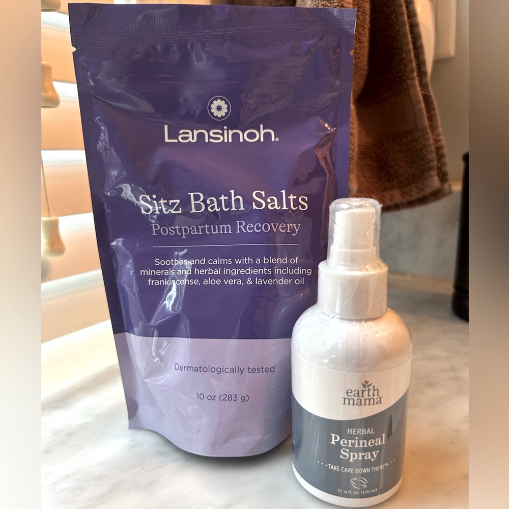 Unopened Sitz Bath Salts and Perineal Spray